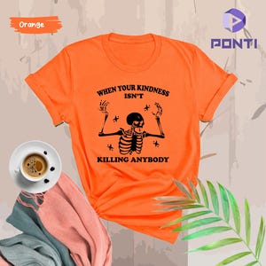 Sarcastic Skeleton Meme Shirt, Halloween Crewneck Skeleton Tee, Trick-or-Treat Party Tshirt Spooky Halloween Friend Gift, Skeleton Halloween
