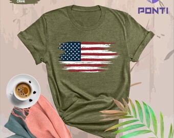 American Flag T-Shirt, America Flag T shirt, 4Th Of July Flag Shirt, Patriotic T-Shirts, USA Flag Shirt, Patriotic American Flag Tee