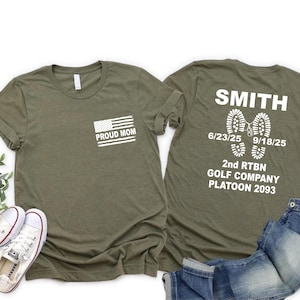 Personalized Military Marines Family Shirt, Matching Proud Family Tee, Bootcamp Support Shirt, Army Dad Mom Wife Graduation Shirts