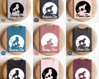 Custom Lion Family T-shirts, Mama Lion, Baby Lion, Lion Family Matching Shirts, Lion Family Shirt, Daddy and Baby Matching Tee, Mothers Gift