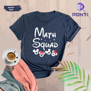 Math Squad Shirt, Disney Math Teacher Shirt, Elementary Teacher, Teacher Shirts, Funny Teacher T-shirts, Mickey Mouse Shirt, Teacher Gift