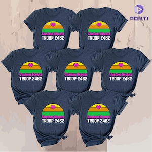 Custom Scouts T-Shirt, Custom Camp Troop Number Shirt, Camping Shirt, Camping Shirt, Troop Shirt, Girls Camp Matching, Girl Troop, Scout Mom
