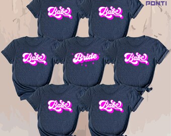 BRIDE Shirt, Babe Shirt, Bachelorette Party Tee, Bride Shirt, Bridal Party Shirt, Bridal Proposal Shirt, Bride to be Shirt, Pink Bride Shirt