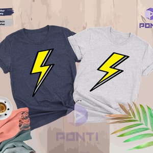 Lightning Bolt Shirt, Lightning Mascot Shirts, Lightning Thunder T-Shirt, Flash Tshirts, Storm Tee, Lightning Lover T-Shirt, School Mascot