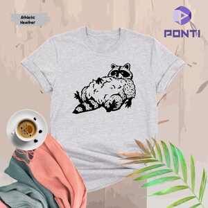 Lazy Raccoon Shirt, Cute Raccoon T-Shirt, Cute Raccoon Tee, Funny Raccoon Graphic Tee, Animal Lover Shirt, Raccoon Lover Gift