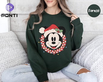 Disney Christmas Sweatshirt, Christmas Mickey Shirt, Christmas mickey Sweat, Santa Mickey christmas, Mickey christmas party, disney vacation