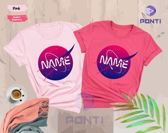 Custom NASA Name Shirt, Personalized Nasa Shirt, Nasa Mom Shirt, Space Family Shirt, Nasa Family Matching Shirts, Astronaut Planet Space Tee