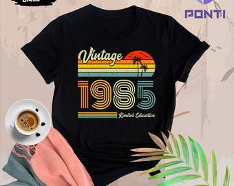 Vintage 1985 Retro Shirt, Custom Birthday Tees, 41th Birthday, 41th Birthday Gift, 41th Birthday Party, 1985 Shirt, Dad Mom Birthday Shirts