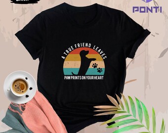 A true friends leaves shirt, funny dog shirt, dog mom tshirt, gift for dog mom, dog lover tee, dog owner gift, Fur Mama, Gift for her