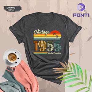 Vintage 1955 Retro Shirt, Custom Birthday Tees, 70th Birthday, 70th Birthday Gift, 70th Birthday Party, 1955 Shirt, Grandma Grandpa Birthday