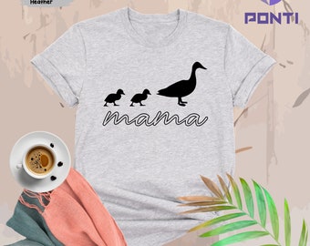 Duck  Mama Shirt, Mama And Baby Duck Tee, Duck Lover Shirt, Funny Mama Shirt, Gift For Mama, Announcement, New Baby Shirt, Mother's Day Gift