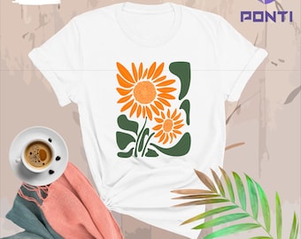 Boho Flower Shirt, Flower Market Shirt, Floral Graphic Tee, Wildflower Shirt, Preppy Aesthetic Shirt, Shirts for Women, Florist Botanical