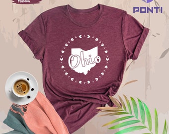 Ohio Shirt, Ohio State Shirt, Ohio Map Shirt, Ohio Home Tee, Ohio Apparel, Home State Shirt, Ohio, Ohio Tee, Ohio State Tee, Ohio T-shirt