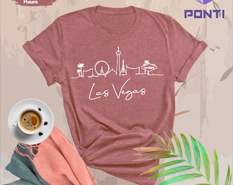 Las Vegas Skyline Shirt, Las Vegas T-shirt, Summer Vacation Family Gifts, Las Vegas Lover Shirt, Las Vegas Matching, Gift from Las Vegas