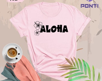 Aloha Shirt, Summer Tee, Floral Hawaii Shirt, Hawaii Family Vacation Shirts, Spring Shirts, Hawaii T-Shirt, Hawaii Trip Tee,