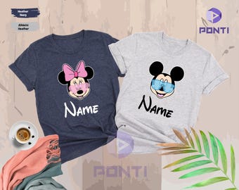 Personalized Disneyland Shirt, Customize Disney Trip T-shirt, Mickey Mouse With Name, Minnie Mouse With Name, Gift For Woman, Disney Shirt