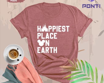 Disney Family Shirt, Happiest Place On Earth Shirt, Disney World Shirt, Disney Vacation Shirt, Mickey Minnie Shirt, Disneyland Trip Shirts