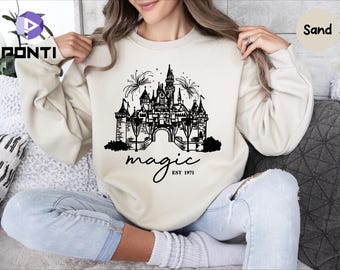 Disney Magic Castle Est 1971 Sweatshirt, Walt Disney Shirt, Disneyland Sweater, Magic Kingdom, Disney Vacation Sweatshirt, Disneyworld Shirt