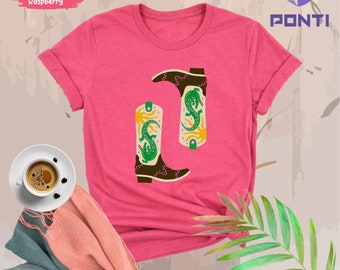Cowgirl Boots Shirt, Country Music Women Shirt, Western Graphic Tee, Cowboy Boots Shirt For Women, Western T-shirt, Country Concert Outfit