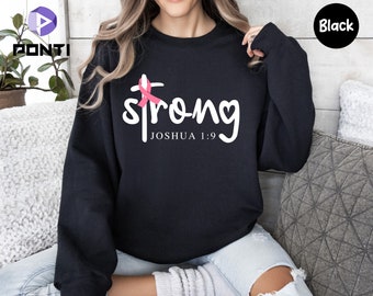 Breast Cancer Survivor Sweatshirt, Faith Shirt, Breast Cancer Sweater, Christian Apparel, Breast Cancer Awareness, Jesus Sweat, Cancer Gift