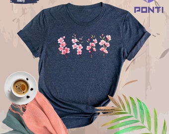 Cherry Blossom T-Shirt, Sakura Shirt, Cherry Blossom Gift, Floral Tshirt, Japanese Cherry Shirt, Girls Flower Shirt, Cherry Blossom Tree Tee