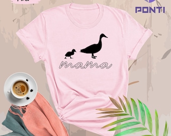 Mama Duck Shirt, Mama And Baby Duck Tee, Duck Lover Shirt, Funny Mama Shirt, Gift For Mama, Announcement, New Baby Shirt, Mother's Day Gift
