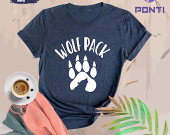 Wolf Pack Shirt, Wolf Shirt, Animal Lover Shirt, Family Matching Shirt, Wolf Lover Shirt, Women Wolf Pack Shirt, Camping Matching Outfits