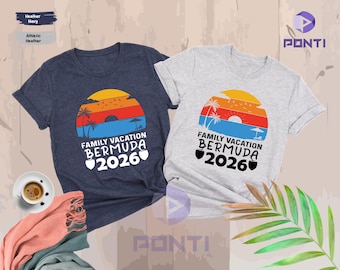2026 Bermuda Family Vacation Shirt, Summer Holiday Shirt, Vacation 2026, Cute Beach Tee, Summer Beach Tee, Bermuda T-shirts, Family Matching