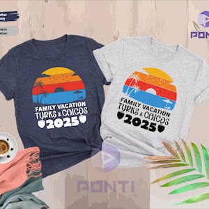 Turks and Caicos 2025 Family Vacation Shirt, Turks and Caicos Shirt, Turks and Caicos Vacation, Turks and Caicos Tee, Family Matching Gifts
