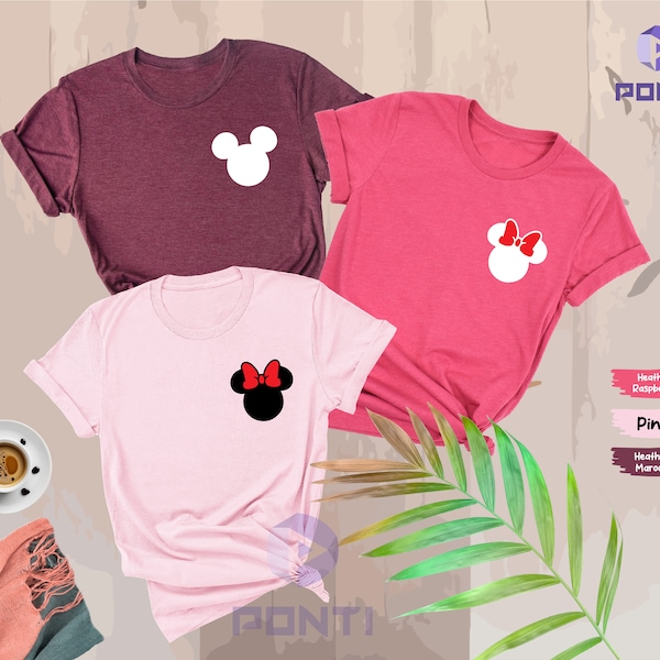 Disney Pocket Mickey Minnie Head Shirt, Mickey Ear Shirt, Disneyworld Tee, Disney Mickey Shirt, Disney Trip Shirt, Disneyland, Minnie Shirt