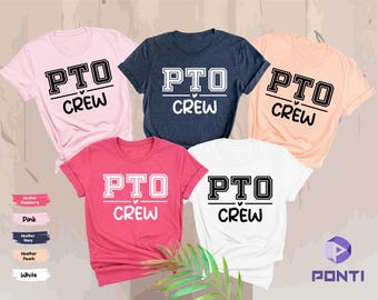PTO Crew Shirts, Parent Teacher Organization Shirt, PTO Shirt, Parent Teacher Association Shirt, PTO Gift, Parent Teacher Shirt, School Gift