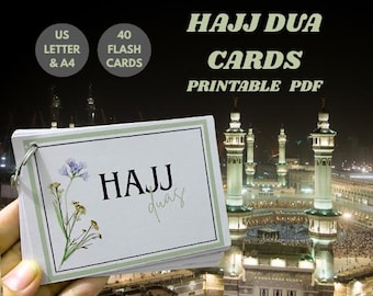 Hajj Dua Flashcards: Islamic Pilgrimage Guide (Printable PDF Download)