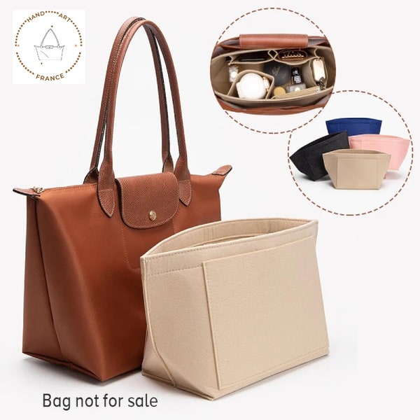 Organiseur de sac LongChamp pour bandoulière longue, insertion et forme de sac fourre-tout LongChamp Le Pliage Organizer et Le Pliage Bag Shaper