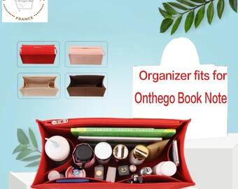 Organiseur de sac Onthego pour MM, insert de sac à main en feutre GM, doublure Onthego, organiseur fourre-tout avec pochette amovible, shaper de sac à main Onthego de haute qualité