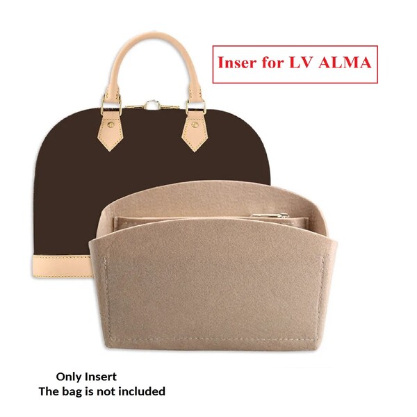 Insert for Alma, Organizer bag for Lv Alma Nano BB, Alma MM,  Alma PM organizer, Alma nano insert, Alma bb Organizer Alma Pm, Alma Mm