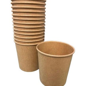 Pacote com 25 recipientes de papel kraft biodegradáveis para sopa - Copos de sopa descartáveis de 473 ml, ideais para restaurantes, festas e comemorações