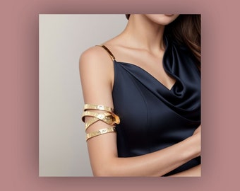 Fashion Arm Jewelry: Minimalist Gold and Silver Arm Bands, Express Your Style, Unique Gift, Gift for Her, for Girlfriend, for Mom, Arm Bands