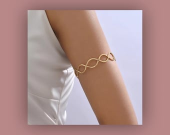 Fashion Arm Jewelry: Minimalist Gold and Silver Arm Cuffs, Express Your Style, Unique Gift, Gift for Her, for girlfriend, for mom, Arm Band