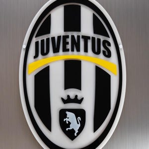 Letrero con el logotipo del equipo Juventus / Lujo / Regalo / Decoración de habitación / Letrero para cueva de hombre / Letrero de garaje / Decoración de pared 3D para amantes de los deportes