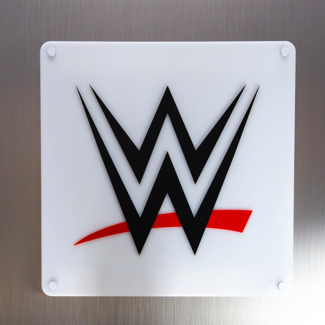 WWE Logo Sign | 3D Acrylic Wall Decor, Man Cave Gift - Etsy
