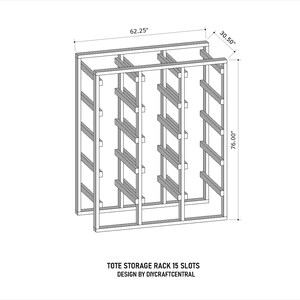 Bin Rack 17 Gallon Digital Download | 15 Slots Storage Diy Garage ...