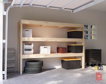 Garage Shelves Pdf | Pdf DIY garage shelves DIY garage shelf DIY garage storage Shop organization plans Garage plans Workshop storage 3 Tier