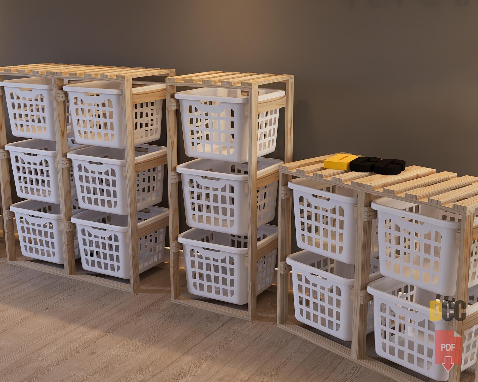 Laundry Holder Rack Set Plans | DIY Digital Plans Laundry Organizer ...