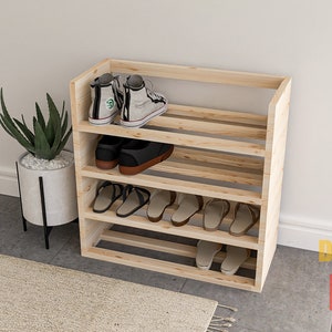 Stackable Shoe Rack Shoe Rack DIY Plans Shoe Organizer Shoe Storage Shoe Cabinet Wooden Shoe Rack Storage Solution Entryway Storage Etsy