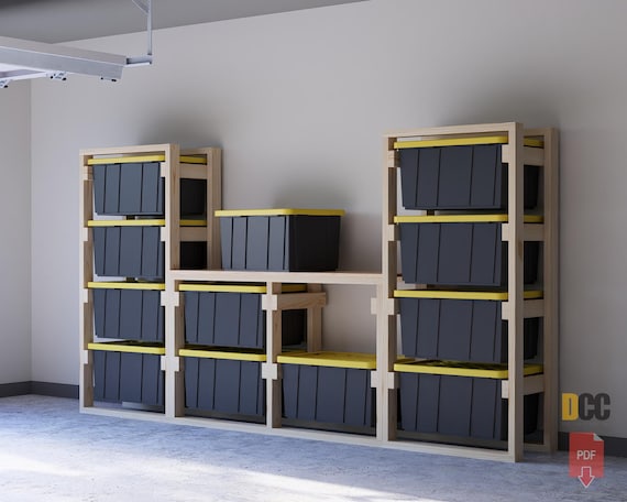 Sideways Bin Storage Digital File | Tote Rack Storage 27 Gallon
