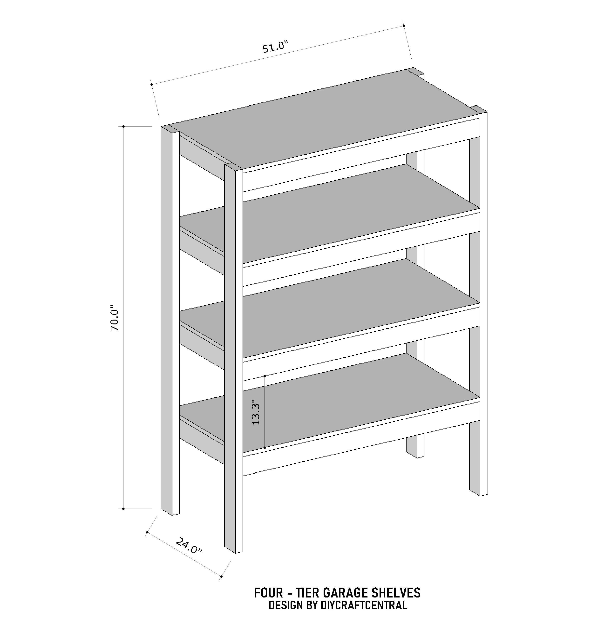 Garage Shelves Set Plan | Pdf DIY Garage Shelves DIY Garage Shelf DIY ...