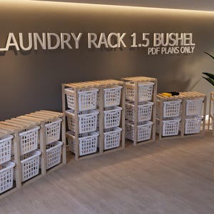 Laundry Holder Rack Set Plans | DIY Digital Plans Laundry Organizer ...
