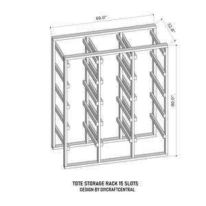 Bin Storage Rack 5x3 Digital Download | 15 Slots Storage 27 Gallon Diy ...