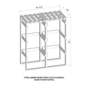 Laundry Holder Rack Plan | DIY Digital Plans Laundry Organizer Basket ...