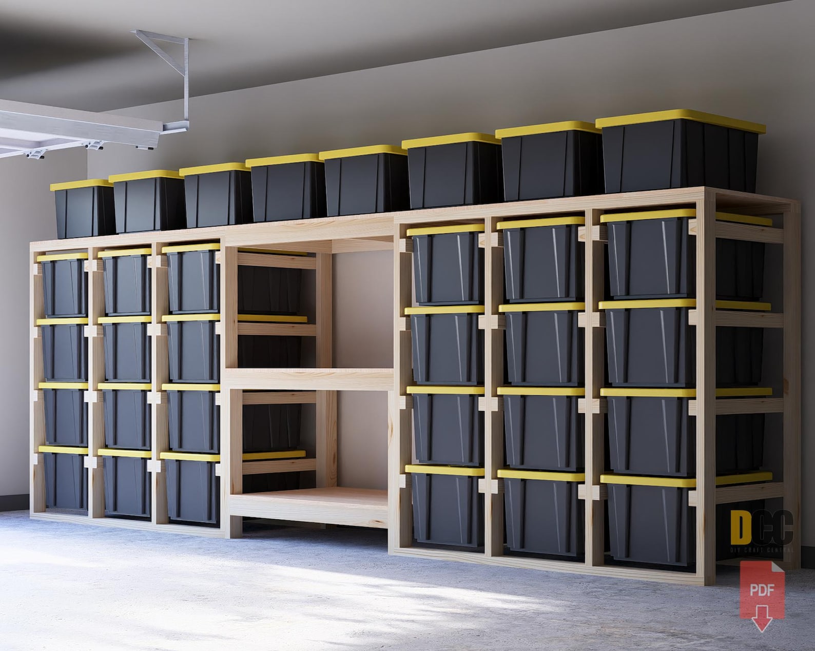 Tote Storage Rack With Shelf Digital Download Only | 27 Gallon Storage ...